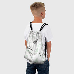 Рюкзак-мешок Зайцы и растения паттерн, цвет: 3D-принт — фото 2