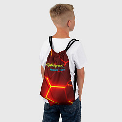 Рюкзак-мешок Киберпанк призрачная свобода красный неон, цвет: 3D-принт — фото 2