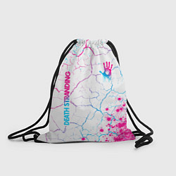 Рюкзак-мешок Death Stranding neon gradient style: надпись, симв, цвет: 3D-принт