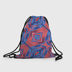 Рюкзак-мешок Красно-синие абстрактные полосы, цвет: 3D-принт