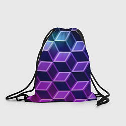 Рюкзак-мешок Неоновые кубы иллюзия, цвет: 3D-принт
