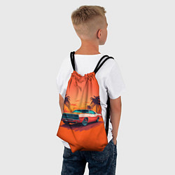 Рюкзак-мешок Ретро автомобиль, цвет: 3D-принт — фото 2