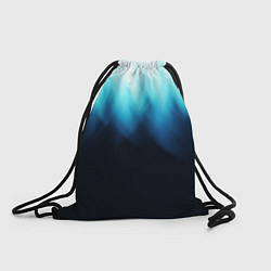 Рюкзак-мешок Синее пламя огня на черном, цвет: 3D-принт