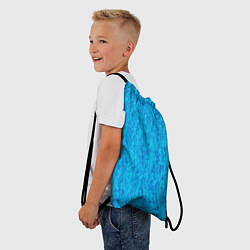 Рюкзак-мешок Абстракция лазурный голубой, цвет: 3D-принт — фото 2