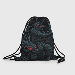 Рюкзак-мешок Samurai and dragon, цвет: 3D-принт
