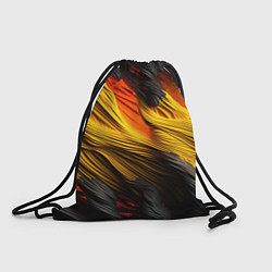 Рюкзак-мешок Черно-желтая текстура, цвет: 3D-принт