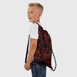 Рюкзак-мешок Оранжевые огоньки, цвет: 3D-принт — фото 2