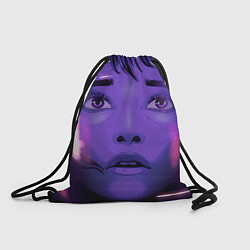Рюкзак-мешок Девушка в кибер сити, цвет: 3D-принт