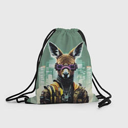 Рюкзак-мешок Cool kangaroo - cyberpunk, цвет: 3D-принт
