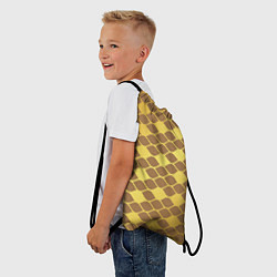 Рюкзак-мешок Golden pattern, цвет: 3D-принт — фото 2