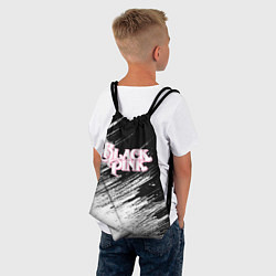 Рюкзак-мешок Blackpink - черно-белый, цвет: 3D-принт — фото 2