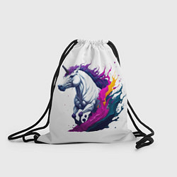 Рюкзак-мешок Единорог в красках, цвет: 3D-принт