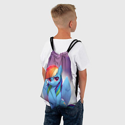 Рюкзак-мешок Пони Рейнбоу Дэш, цвет: 3D-принт — фото 2