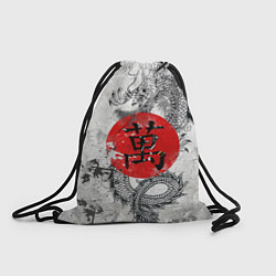 Рюкзак-мешок Dragon - white grunge, цвет: 3D-принт