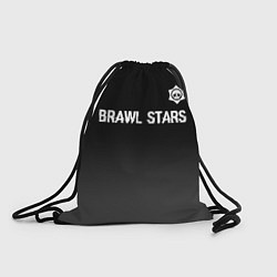 Рюкзак-мешок Brawl Stars glitch на темном фоне: символ сверху, цвет: 3D-принт