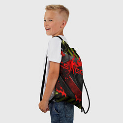 Рюкзак-мешок CS GO red logo, цвет: 3D-принт — фото 2