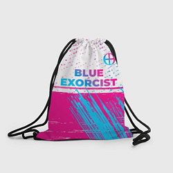 Мешок для обуви Blue Exorcist neon gradient style: символ сверху