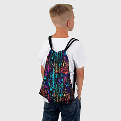 Рюкзак-мешок Флуоресцентные Цветы, цвет: 3D-принт — фото 2