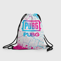 Рюкзак-мешок PUBG neon gradient style, цвет: 3D-принт