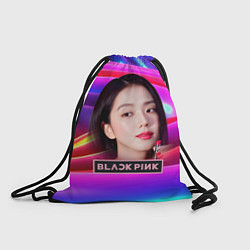 Рюкзак-мешок Джису яркий фон, цвет: 3D-принт