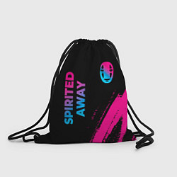 Рюкзак-мешок Spirited Away - neon gradient: надпись, символ, цвет: 3D-принт