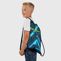 Рюкзак-мешок Cyberpunk neon style, цвет: 3D-принт — фото 2