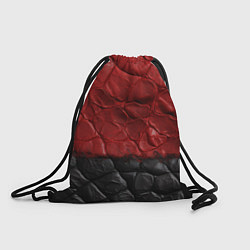 Рюкзак-мешок Черная красная текстура, цвет: 3D-принт