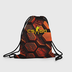 Рюкзак-мешок CS GO orange logo, цвет: 3D-принт