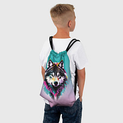 Рюкзак-мешок Волчья морда - поп-арт, цвет: 3D-принт — фото 2