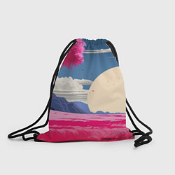 Рюкзак-мешок Самурай в поле на закате, цвет: 3D-принт