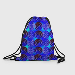 Рюкзак-мешок Синий шашечный мотив, цвет: 3D-принт
