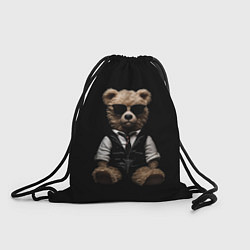 Рюкзак-мешок Плюшевый мишка в очках, цвет: 3D-принт