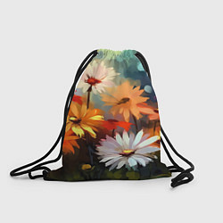 Рюкзак-мешок Маслянные ромашки, цвет: 3D-принт