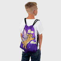 Рюкзак-мешок Лунный кролик с крыльями, цвет: 3D-принт — фото 2