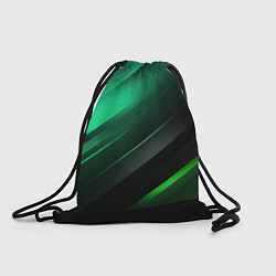 Мешок для обуви Black green abstract