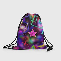 Рюкзак-мешок Праздничный street-art со звёздочкой, цвет: 3D-принт