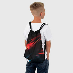 Рюкзак-мешок Red black abstract, цвет: 3D-принт — фото 2