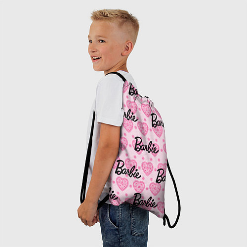 Мешок для обуви Логотип Барби и розовое кружево / 3D-принт – фото 3