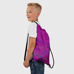 Рюкзак-мешок Фиолетово византийский глитч, цвет: 3D-принт — фото 2