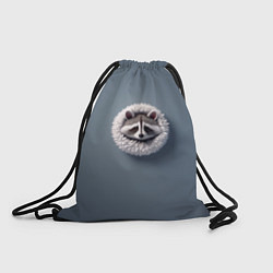 Рюкзак-мешок Мордочка маленького енота, цвет: 3D-принт