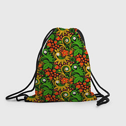 Рюкзак-мешок Русское народное искусство - хохлома, цвет: 3D-принт