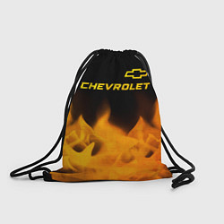 Рюкзак-мешок Chevrolet - gold gradient: символ сверху, цвет: 3D-принт