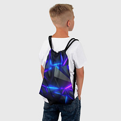 Рюкзак-мешок Неоновые разломленные плиты, цвет: 3D-принт — фото 2