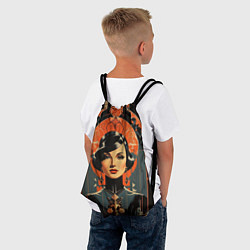 Рюкзак-мешок Стимпанк чародейка - retro girl, цвет: 3D-принт — фото 2