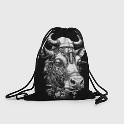 Рюкзак-мешок Корова - стимпанк, цвет: 3D-принт