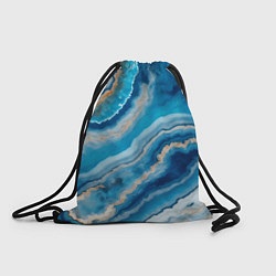 Рюкзак-мешок Текстура голубого океанического агата, цвет: 3D-принт