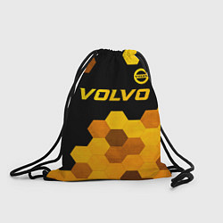Рюкзак-мешок Volvo - gold gradient: символ сверху, цвет: 3D-принт