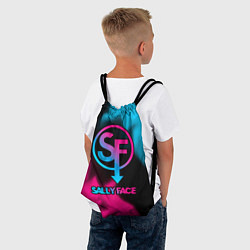 Рюкзак-мешок Sally Face - neon gradient, цвет: 3D-принт — фото 2