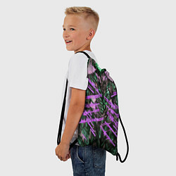 Рюкзак-мешок Фиолетовый элементаль киберпанк, цвет: 3D-принт — фото 2
