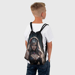 Рюкзак-мешок Девушка и лепестки роз, цвет: 3D-принт — фото 2